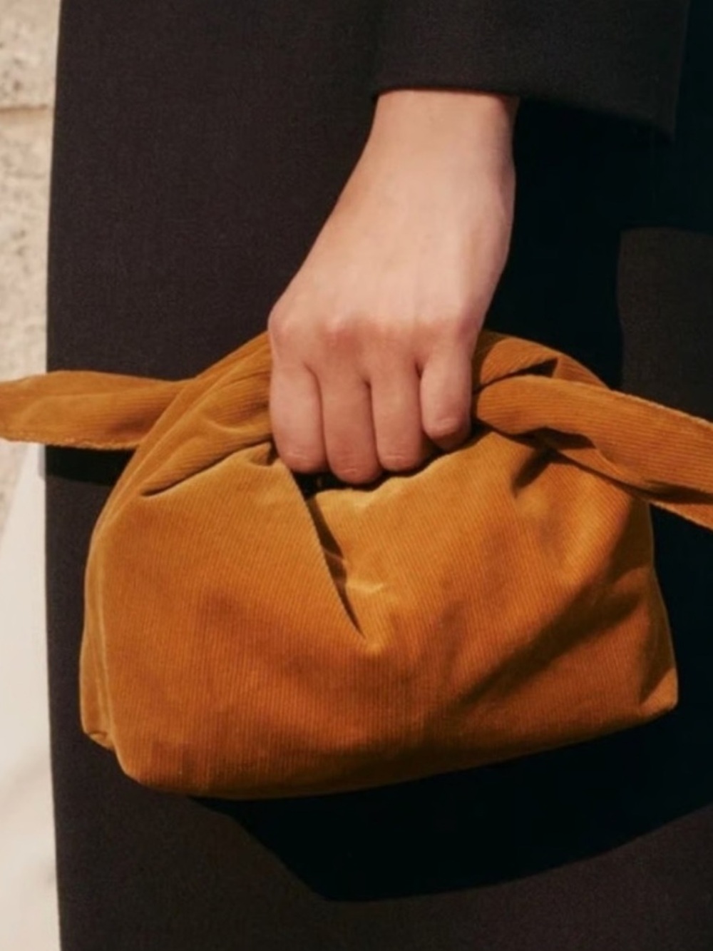 Merit Tie Knot Corduroy Bag